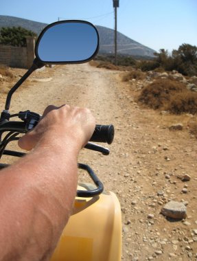 Quad driving in Naxos clipart