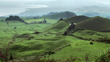 Coastal scenery at the Azores clipart