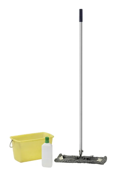 Čisticí mop s kbelík a vysavače — Stock fotografie