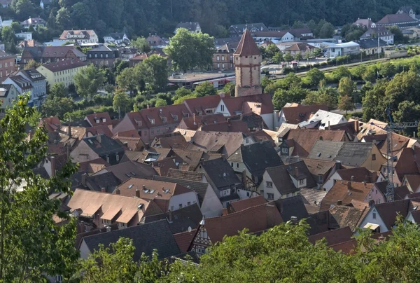 Wertheim vista aérea em ambiente ensolarado — Fotografia de Stock