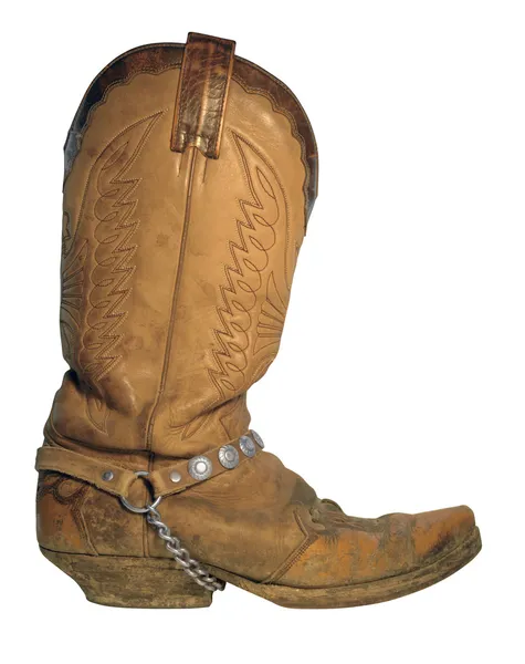 Lekki brązowy boot kowbojem — Zdjęcie stockowe