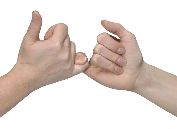 Finger wrestling hands — Stock Photo, Image