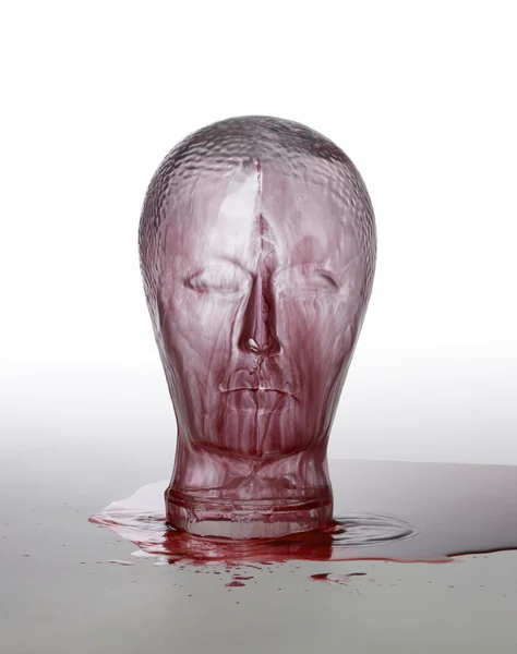 stock image Bloody glass head