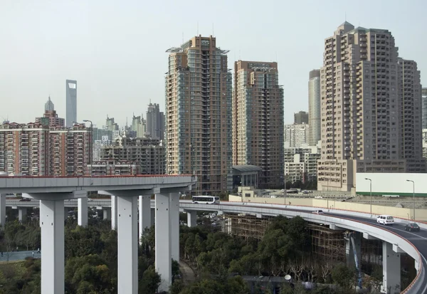 Shanghai vista de la ciudad —  Fotos de Stock