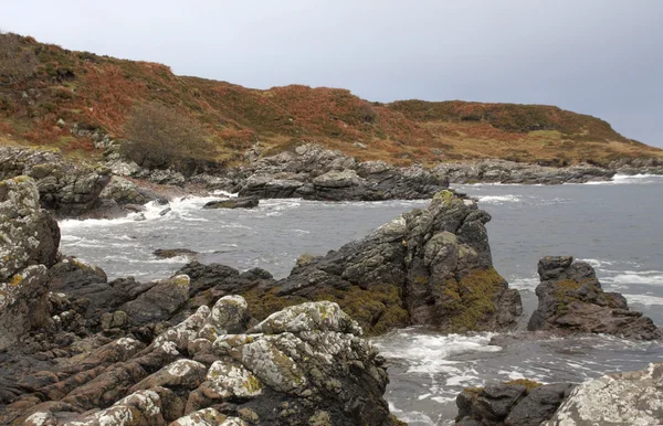 Gran costa rocosa de colores en Escocia —  Fotos de Stock