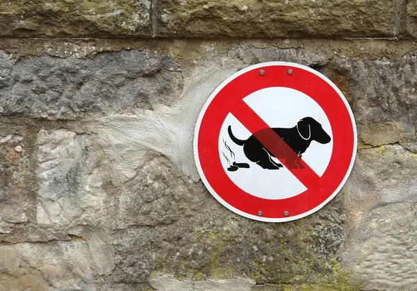 Hundescheiß-Schild — Stockfoto