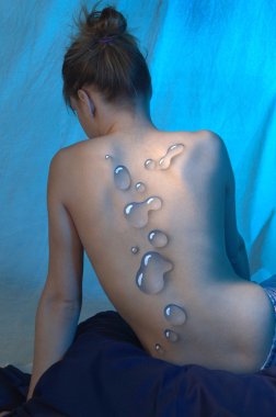 Painted female back clipart