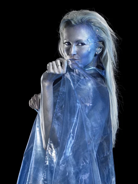 Kék misztikus nő — Stock Fotó