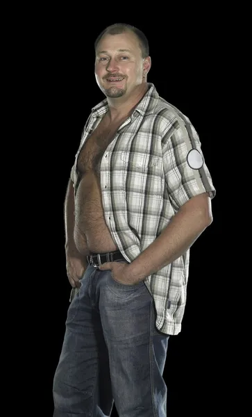 Homem com barriga de bico — Fotografia de Stock
