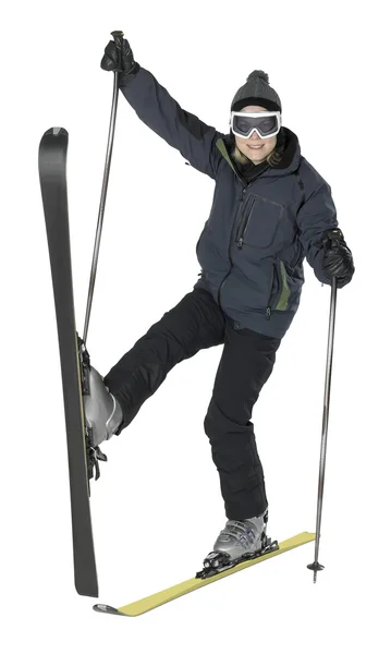 Bizarre ski fille — Photo