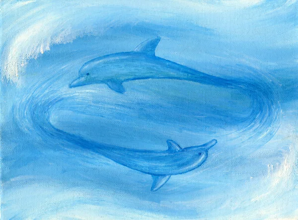 stock image Two dolphins