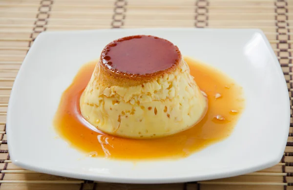 Caramel custard, custard pudding, flan — Stock Photo, Image