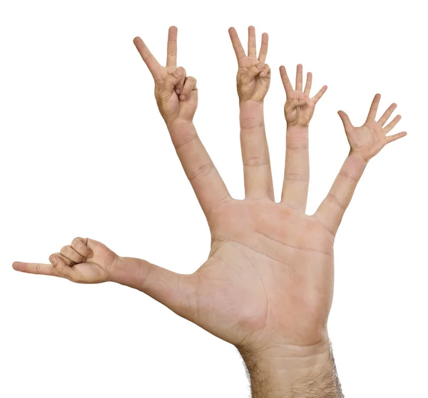 Numbers Hands — Stock Photo, Image