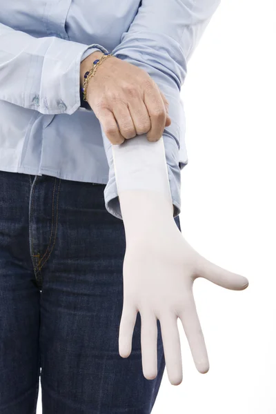 Kirurgens handske — Stockfoto