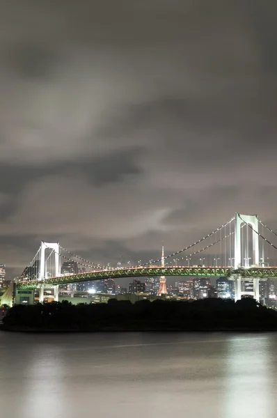 stock image Tokyo Rainbow bridge at night