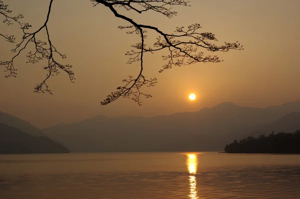 Ιαπωνική ηλιοβασίλεμα Εικόνα Αρχείου