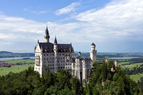 Europese kasteel in de Alpen Stockfoto