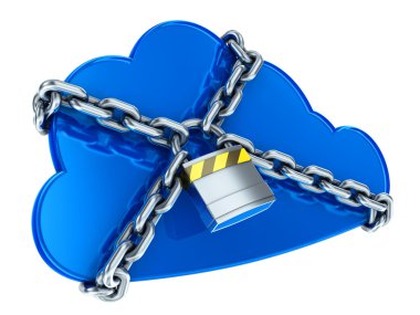 Secure cloud computing clipart