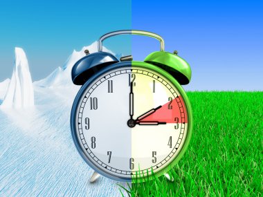Daylight saving time concept clipart