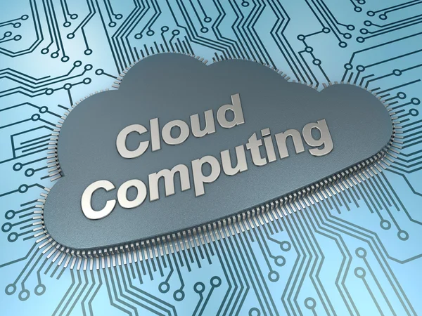 Chip de computação em nuvem — Fotografia de Stock