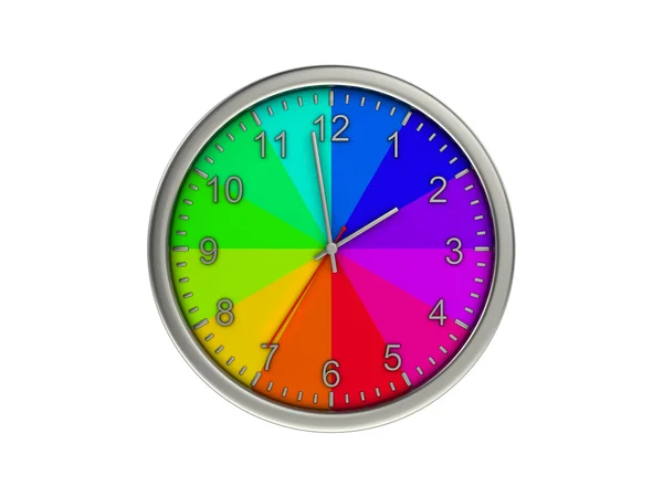 颜色办公室时钟 — 图库照片