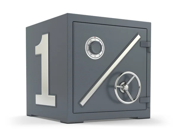 stock image 1 percent deposit bank safe