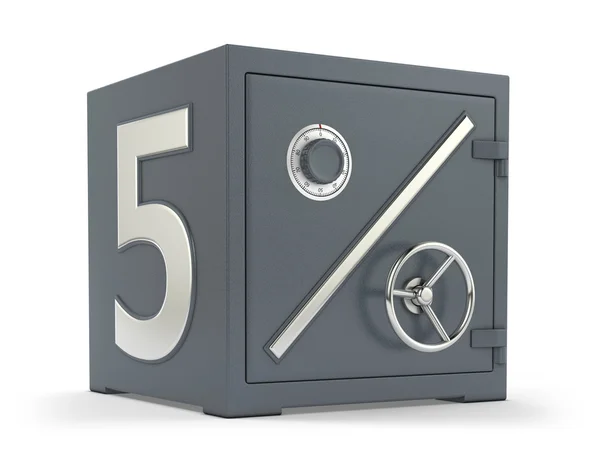 stock image 5 percent deposit bank safe