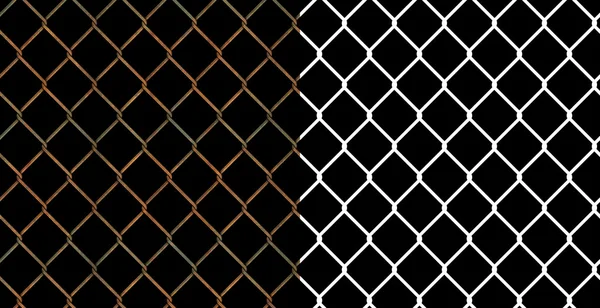 Rusty wire chain link fence — Stock Photo, Image