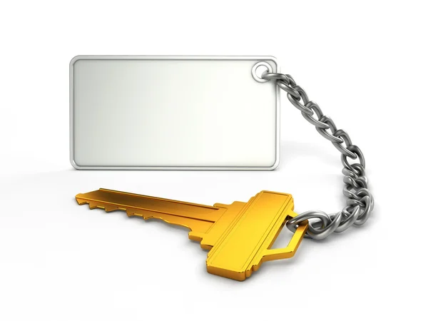 Klíč s cetka — Stock fotografie