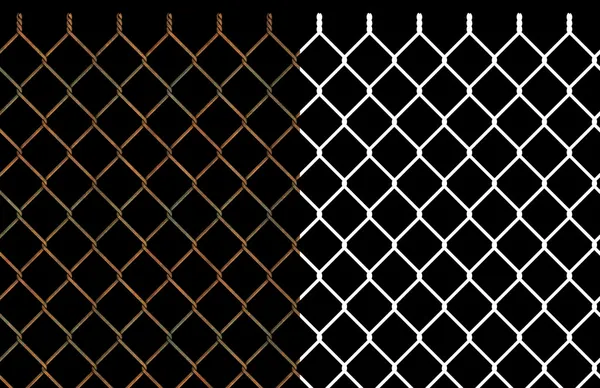 Rusty wire chain link fence Obrazek Stockowy
