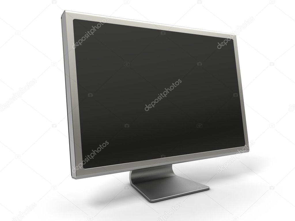Blank LCD computer monitor