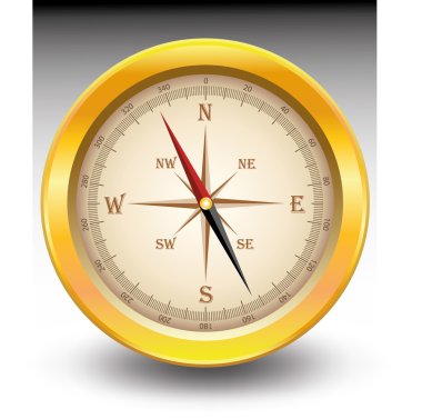 Gold compass clipart