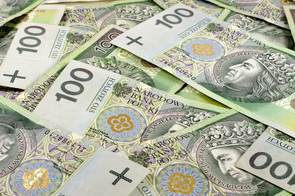 Польские деньги — стоковое фото