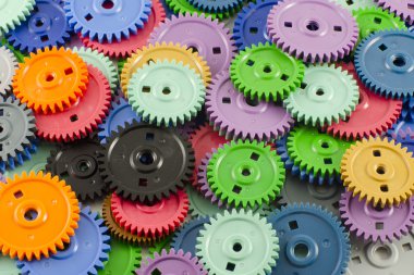 Colored gears clipart