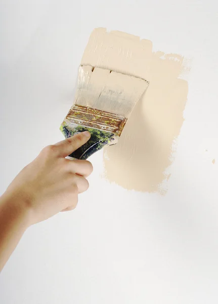Painting with Brush — Stock Photo, Image