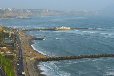 Miraflores Beach Road, Lima clipart