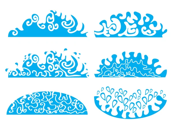 Set of waves. vector illustration — Stock Vector
