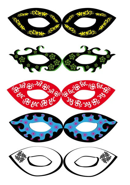 カーニバル マスクのセット — ストックベクタ