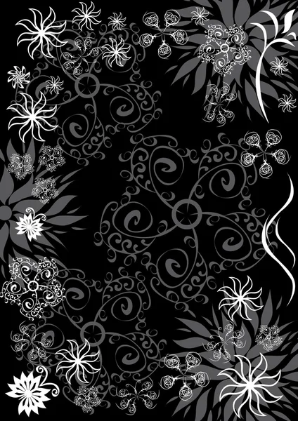 Ornement floral abstrait. Illustration . — Image vectorielle