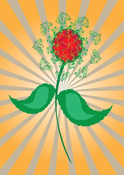 Квітка на ізольованому фоні — стоковий вектор
