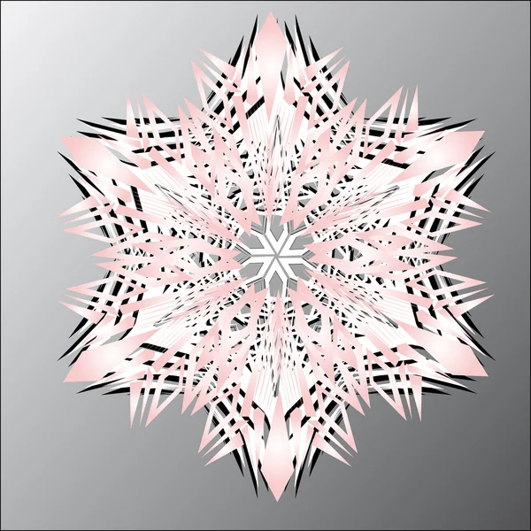 Abstrakt isolerade vektor snöflinga — Stock vektor
