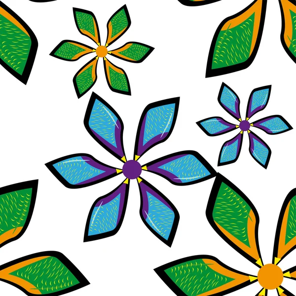 Αφηρημένο μοτίβο με λουλούδια — Διανυσματικό Αρχείο