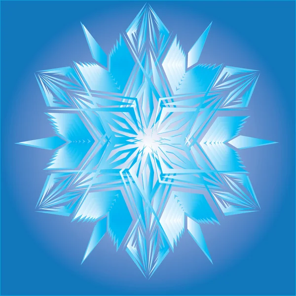 Abstracte geïsoleerde vector sneeuwvlok — Stockvector