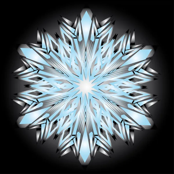 Flocon de neige vecteur isolé abstrait — Image vectorielle