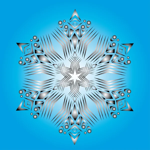 Abstracte geïsoleerde vector sneeuwvlok — Stockvector