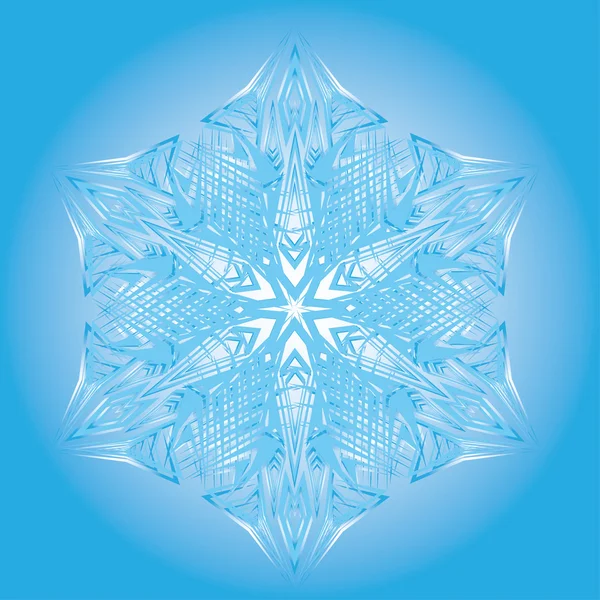 Flocon de neige vecteur isolé abstrait — Image vectorielle