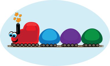 küçük karikatür tren