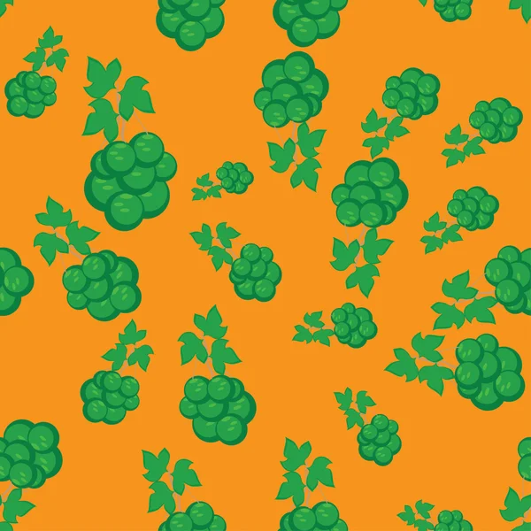 Abstraktes Muster mit grünen Trauben — Stockvektor