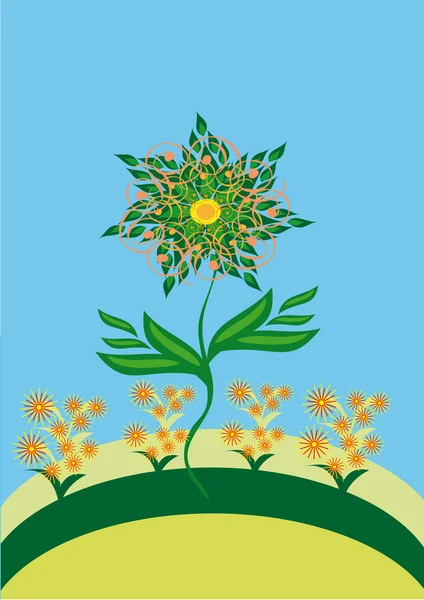 Fleur sur fond isolé — Image vectorielle