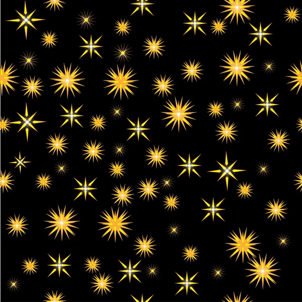 Céu noturno com estrelas brilhantes — Vetor de Stock